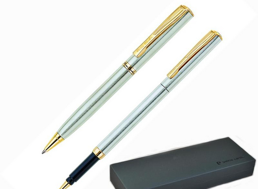 Набор письменных принадлежностей Pierre Cardin Pen&Pen серебристый (шариковая ручка, роллер)